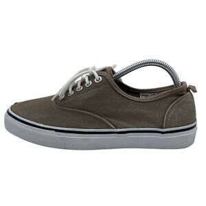 Faded Glory Canvas Lace Up Shoes Mens 8 Tan Low Top